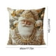 thumbnail image 3 of Funda de almohada navideña para cojín decorativo | Fundas planas estampadas festivas para las fiestas | Tejido de poliéster suave con cierre de cremallera, 3 of 6