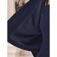 thumbnail image 5 of INSPIRE CHIC Women's Two Piece Outfits Open Front Cardigan Party Evening Wedding Guest Bodycon Dresses 2XL Navy Blue, 5 of 6