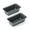 Mainstays 2pk Nonstick Mini Loaf Pan, 5.7 in W x 3 in D x 2 in H, Hand