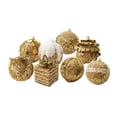 thumbnail image 2 of Adornos de Bolas de Navidad Macarena Decoración del Día de San Valentín Oro 8 Piezas, 2 of 8