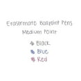 Eraser Mate Ballpoint Stick Erasable Pen, Black Ink, Medium, Dozen