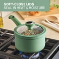 thumbnail image 5 of Farberware TrueCook 12pc Ceramic Cookware Set, Dishwasher and Oven Safe, Green, 5 of 18