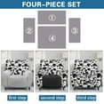 thumbnail image 5 of SCRAWLGOD Cow Print Splash Black White Recliner Covers Recliner Stretch Sofa Slipcover Reclining Couch Chair with Pocket 4-Piece Lazyboy Recliner Cover Furniture Protector for Living Room, 5 of 7