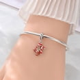 thumbnail image 4 of Jeffery Charms for Women Bracelet Necklace 925 Silver Christmas gingerbread man, cane candy, Snowman flower wreath Pendants,Christmas, 4 of 8