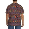 Adobk African Women Print Men's Casual Button Down Shirt Summer Hipster