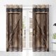 thumbnail image 5 of 2x cortinas opacas estampadas, cortinas para ventana, cortinas lavables, ojales de poliéster estampado para dormitorio, bloqueo, hogar, salón, Puerta de granero Sunnimix Cortina de ventana, 5 of 7