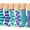 Teal & Purple, variant on Tipi Toe Women's 6-Pairs Patterned Anti-Skid Soft Fuzzy Crew Socks, (Sock Size 9-11) Fits Shoe Size 6-9, FZ05