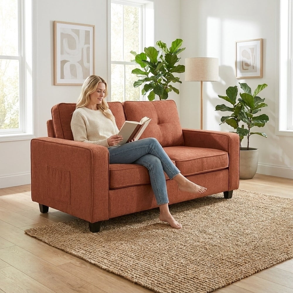 US Pride Chenille upholstery 54.3 inch wide loveseat