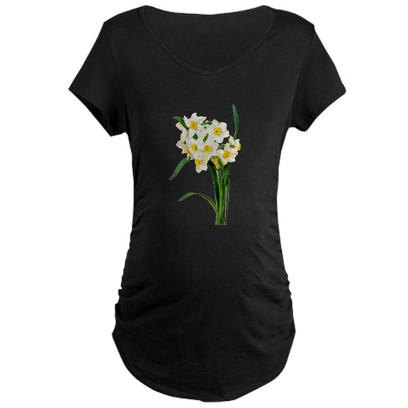 CafePress - Pierre Joseph Redoute Botanical Maternity Dark T S - Maternity Dark T-Shirt