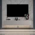 thumbnail image 3 of HIUU White Floating TV Stand Wall Mounted,Floating Entertainment Center with Fluted Doors,Mesa Flotante Para TV 69 inch,Media Console Table for Living Room,Bedroom, 3 of 6