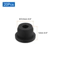 thumbnail image 2 of Uxcell 20 piezas de tapones de silicona 0.61" para saleros, tapón de sellado hueco negro, 2 of 5
