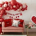 thumbnail image 5 of Valentine''s Day Pillow Covers 18x18 Inch Set of 2 Red Hearts Decor White Throw Pillow Covers Valentine''s Day Cushion Case Decoration for Sofa Couch 59, 5 of 6