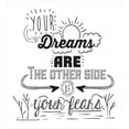 thumbnail image 3 of Saying Duvet Cover Set, Your Dreams is the Other Side of Your Fears Reminder Winner Optimistic Challenges, Decorative 2 Piece Bedding Set with 1 Pillow Shams, Twin Size, Black White, by Ambesonne, 3 of 3