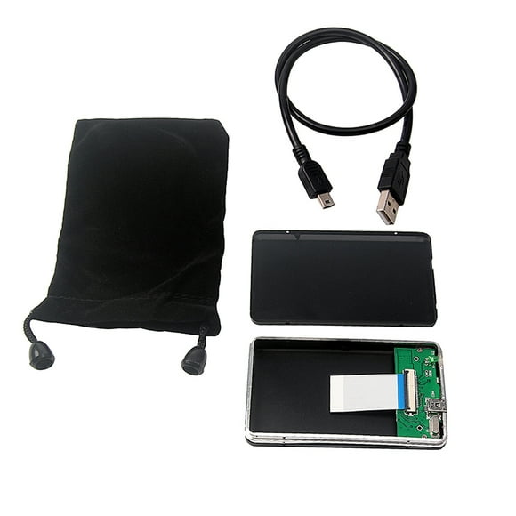 Carcasa de aluminio shamjiam USB 2,0 a 40Pin HDD 1,8 pulgadas Caja de disco duro externo