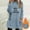 Blue, variant on Women's Warm Long Sleeve Round Neck Loose Solid Pocket Top for Winter Casual Comfort Blouse