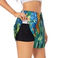 thumbnail image 2 of Haiem Bright Paper Cactus Scene Women's 2 in 1 Running Shorts - Lightweight Athletic Workout Gym Yoga Breathable Sports Shorts Liner with Phone Pockets-Medium, 2 of 9