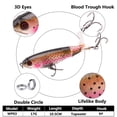 thumbnail image 3 of Bisitoy Topwater Fishing Lures - 10.5cm/17g Propeller Hard Bait with Bubbling Action, 3 of 4