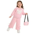 thumbnail image 3 of MuXiKeJi Clothes valentine outfit for girls,Toddler Outfits for Girls 6 Graphic Print Soft Hooded Sweatshirt and Jogger Sweatpants Clothing Kids Fall Outfits Sweat Suit, 3 of 9