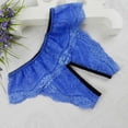 thumbnail image 5 of HOMBOM Womens Underwear Open Crotch Low Rise Breathable Comfort Waist Sheer Lace Daily Wear Young Womens Panties Blue XXL, 5 of 6