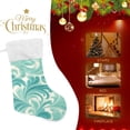thumbnail image 4 of RMDQTR Christmas Stockings for Xmas Gifts - Large Size Festive Holiday Decor for Family Light Green Seaweed Pattern, 4 of 8