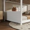 thumbnail image 6 of CoSoTower Twin Over Twin House Floor Bunk Bed with Headboards, Footboards and Guardrails, Ladder, Rubber Wood Bunk Bed with Safety Guardrails,White, 6 of 9