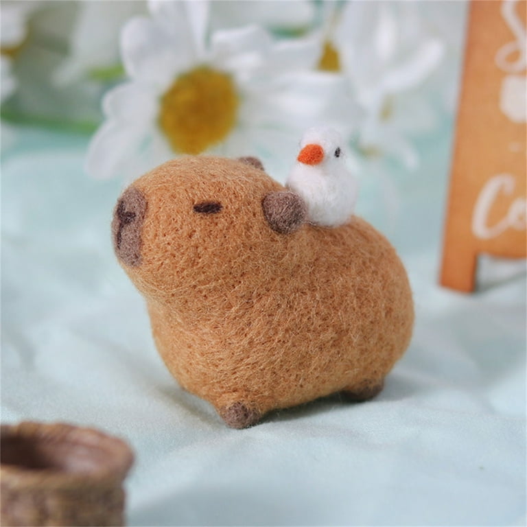 Zeiwohndc Needle Felting Set Capybara Felting Starter Kits with
