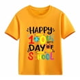 thumbnail image 7 of Adeawade Tops For Boy Child Round Neck Tee Short Sleeve Blouse Solid Color Letter Graphic T Shirts Soft Clothes Yellow 8-9 Years, 7 of 7