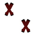 thumbnail image 2 of Thinsony Easy To Wear Over Knee Socks Highly Elastic And Durable Soft And Breathable Thick Thighs Long Stockings Polyester Red and black 2Set, 2 of 6