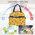 thumbnail image 4 of Uemuo Honeycombs Printed Lunch Bag Lunch Box Reusable Insulated Lunch Tote Bag, Leakproof Thermal Cooler Sack Food Handbags Case High Capacity, 4 of 5