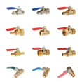 thumbnail image 3 of AMLESO 1/4 Brass Ball Valve Male to Male Thread Shut-Off Valve Gas Air Fluid Green, 3 of 4