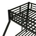 thumbnail image 4 of Bellemave Twin XL Over Queen Bunk Bed, Metal Bunk Beds Frame with Guardrail & Ladders, Space Saving No Box Spring Needed Design for Small Room & Dorm, Noise Reduced, Black, 4 of 9
