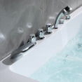 thumbnail image 6 of Empava 71 in. Acrylic Alcove Whirlpool Bathtub - Hydromassage Rectangular Jetted Soaking Tub with Right Side Drain, 6 of 13
