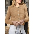 thumbnail image 5 of Womens 2023 Cardigan Sweaters Fall Open Front Button Down Long Sleeve Pockets Casual Chunky Knit Shirt Outerwear, 5 of 7