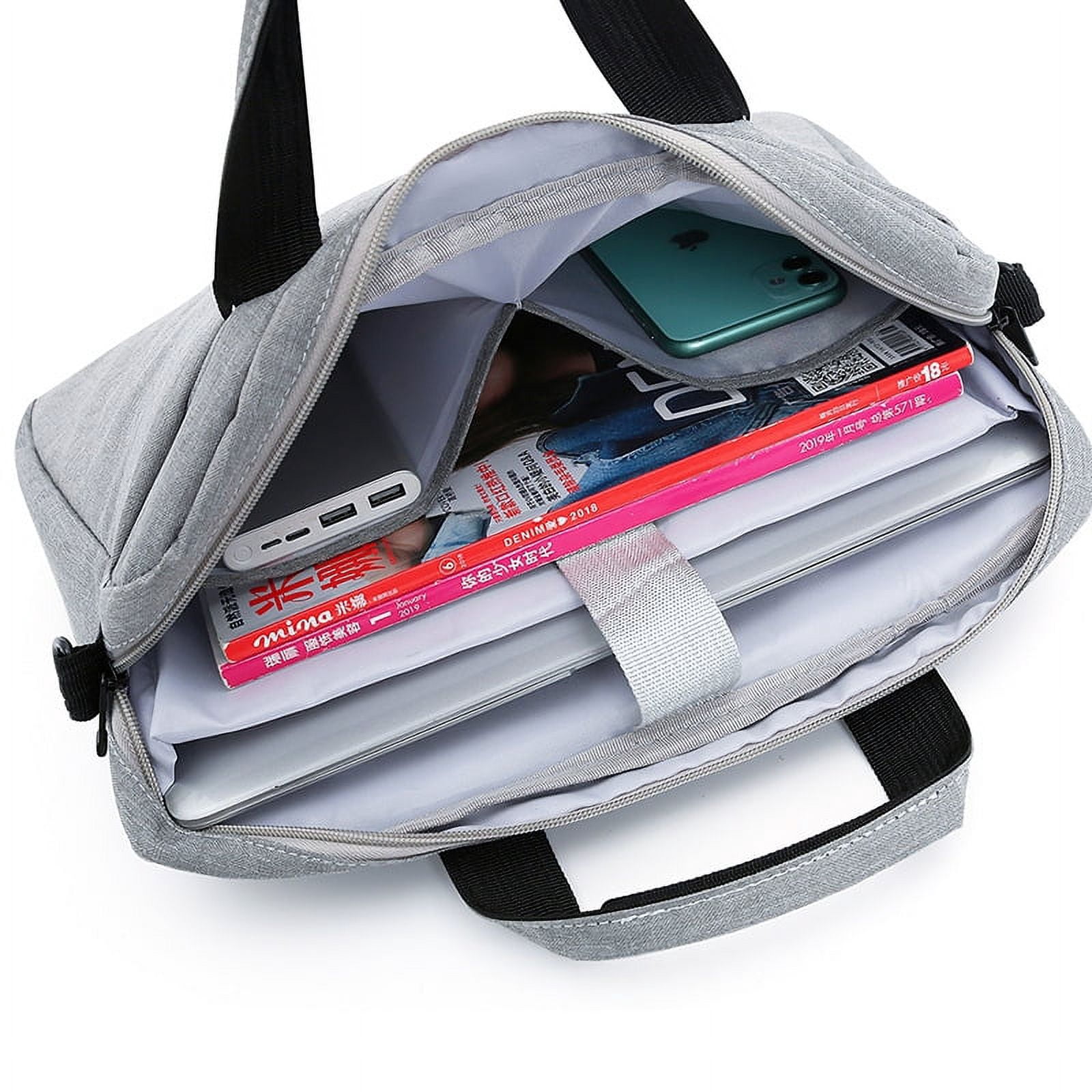 RETON Business Laptop Bag, Protective Laptop Shoulder Bag Compatible with 15.6-16.1inch Notebook, Large Capacity Computer Bag Waterproof  Briefcase,Gray