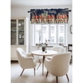 thumbnail image 2 of Merry Christmas Valances for Windows, Berry Gnome Fruit Chalet Snowflake Navy Blue Light Filtering Window Treatment Valances, Rod Pocket Small Curtains for Kitchen/Bathroom, 54"x18", 2 of 9