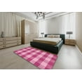 thumbnail image 4 of Ahgly Company Indoor Square Contemporary Deep Pink Abstract Area Rugs, 4' Square, 4 of 6