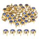 thumbnail image 1 of Uxcell 80Pcs Remaches de Rhinestone 0.2"x0.24" Cobre para Manualidades Oro Azul Oscuro, 1 of 7