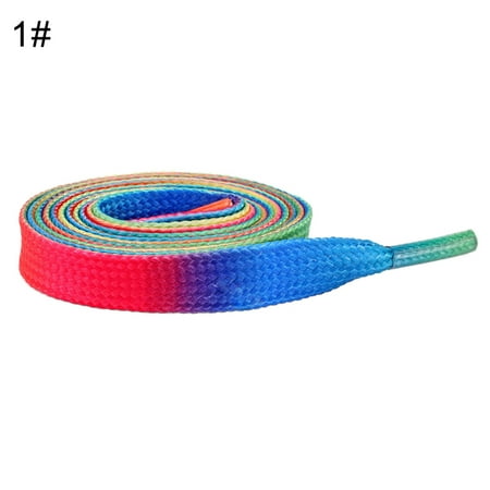 

Fusipu 50/80/100/120cm Camouflage Stripe Colorful Sneaker Shoelaces Flat Shoe String