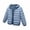 Sky Blue2, variant on Ixbnca Kid's Winter Coat Puffer Long Sleeve Hooded Jackets Warm Full Zipper Solid Color Quilted Down Outerwear