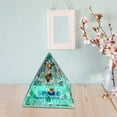 thumbnail image 3 of KLKCMS Pyramid Quicksand Pen Holder Office Desk Ornaments Dynamic Golden, 3 of 7