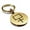 Gold, variant on Stainless Steel Potassium Carbonate Alchemy Symbol Round Medallion Keychain Circle Ring