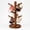 Round Base - Tea Color, variant on 12.2" Wooden Mug Holder Tree with 6 Hooks, Countertop Coffee Cup Rack Stand, Black Walnut Cup Organizer for Coffee Mugs, Jewelry, Keys and Accessories