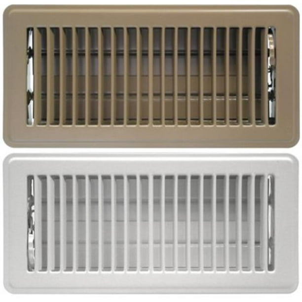Greystone ABFRWH410 4 X 10 In. Floor Register With Louvered Design, White - Walmart.com - Walmart.com