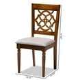 thumbnail image 7 of Baxton Studio Lylah Modern and Contemporary Grey Fabric Upholstered and Walnut Brown Finished Wood 4-Piece Dining Chair, 7 of 7