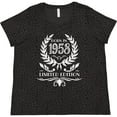 thumbnail image 3 of Inktastic Born in 1958 Limited Edition Women's Plus Size T-Shirt, 3 of 5
