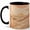 Black, variant on Boho Desert Sunrise Coffee Mug, Minimal Sand Dune Landscape Design, 11 oz Ceramic Cup