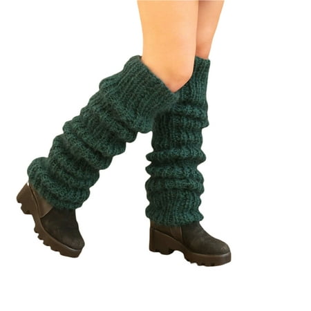 

Peyakidsaa Women Y2K Ribbed Knit Leg Warmers Long Leg Socks Warm Teen Girls Boot Socks