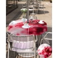thumbnail image 5 of Fsddascl Red Rose Fantasy Outdoor Tablecloth - 60 Inch Round Dining Table Cover, Elegance Floral Romantic Reflection Waterproof Outdoor Table Cloth with Umbrella Hole & Zipper for Picnic/Patio/Party, 5 of 7