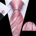 thumbnail image 4 of Set de corbatas Barry.Wang Classic de seda tejida a rayas, 150 x 8,5 cm, 4 of 6
