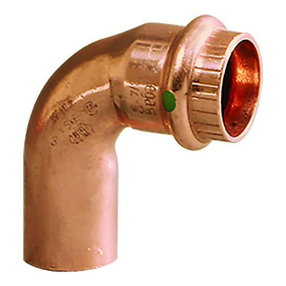 Viega 77347 0.5 in. 90 deg Propress Copper Elbow with Street Press Connection & Smart Connect Technology